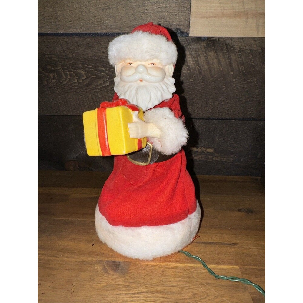 Vintage Merry Midget GE Santa Claus Tree Topper 10 Light Boxed Table Ornament